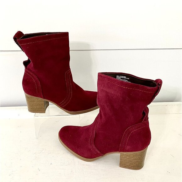 White Mountain Bahari Suede Leather Pull On Slouchy Ankle Boots Booties Size 6.5 - Picture 7 of 11